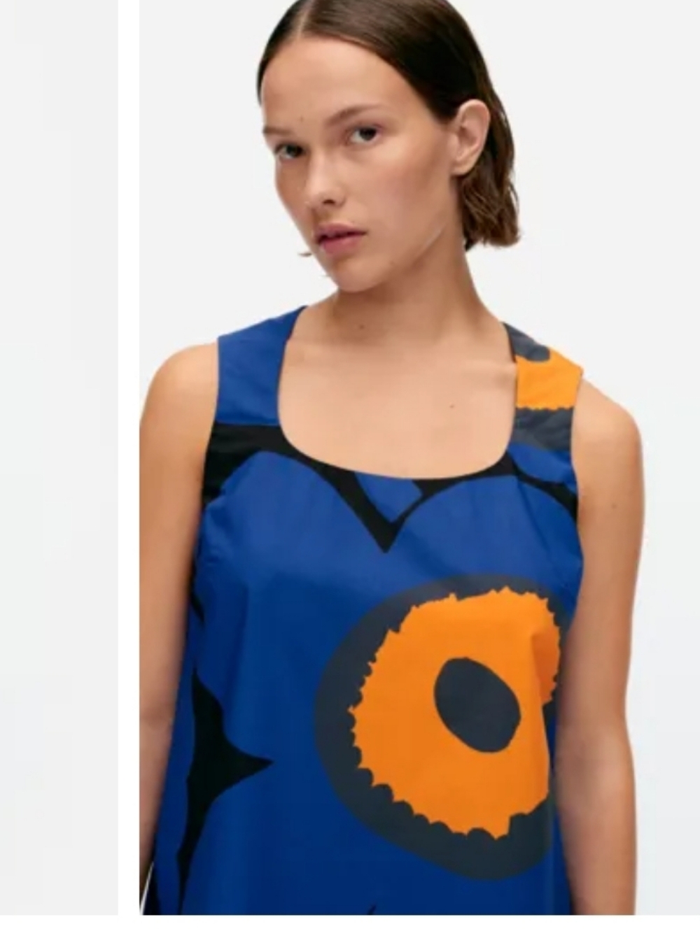 Marimekko Kestit Blue Unikko Cotton Dress Size 34 - Picture 5 of 10
